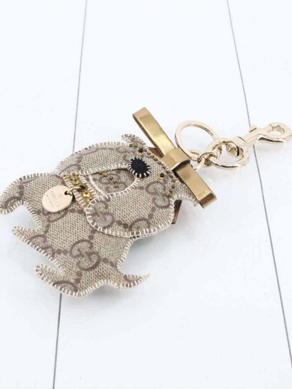 Gucci Bulldog "Agnese" Bag Charm in Dustbag & Box